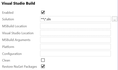Create a Build vNext build definition
