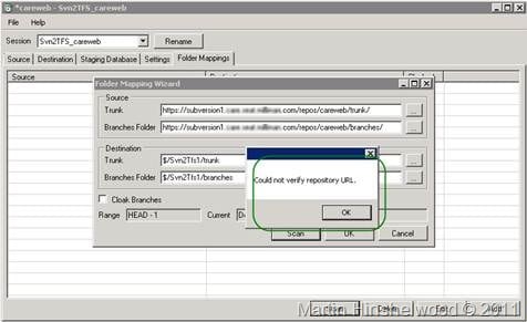 Subversion to TFS 2010: Dealing with invalid Subversion SSL certificates and migrations