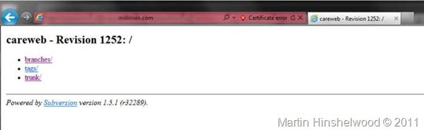 Subversion to TFS 2010: Dealing with invalid Subversion SSL certificates and migrations