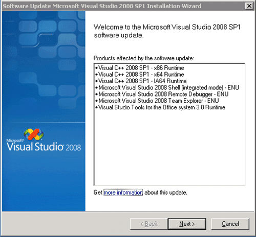 Installing Visual Studio 2008 Team Foundation Server SP1