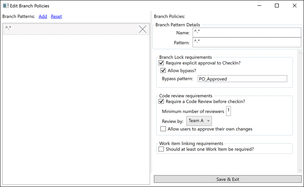 Branch Policies for TFVC