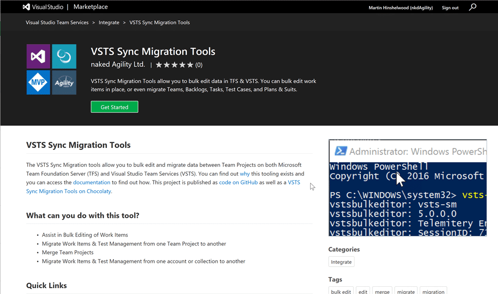 VSTS Sync Migration Tools